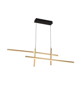 Apollona 119cm Bar Pendant Ceiling Light Gold Matt LED 3000K Dimmable-1