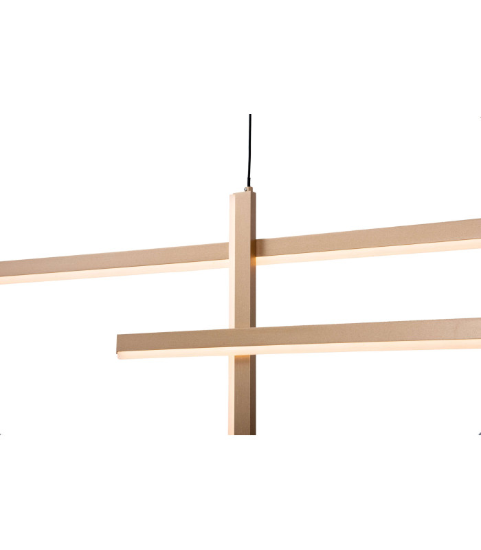 Apollona 119cm Bar Pendant Ceiling Light Gold Matt LED 3000K Dimmable-2