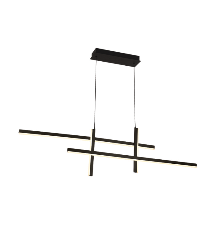 Apollona 119cm Bar Pendant Ceiling Light Sandy Black LED 3000K Dimmable-1