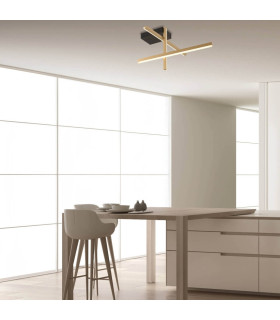 Apollona 50cm Integrated Led Semi Flush Ceiling Light Gold Matt LED 3000K Dimmable-2