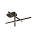 Apollona 50cm Integrated Led Semi Flush Ceiling Light Sandy Black LED 3000K Dimmable-1