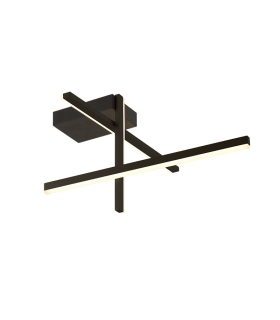 Apollona 50cm Integrated Led Semi Flush Ceiling Light Sandy Black LED 3000K Dimmable-1