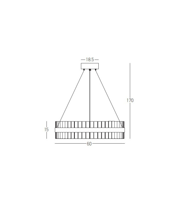 Asgata 60cm Pendant Ceiling Light Gold Matt LED 3000K Dimmable-2