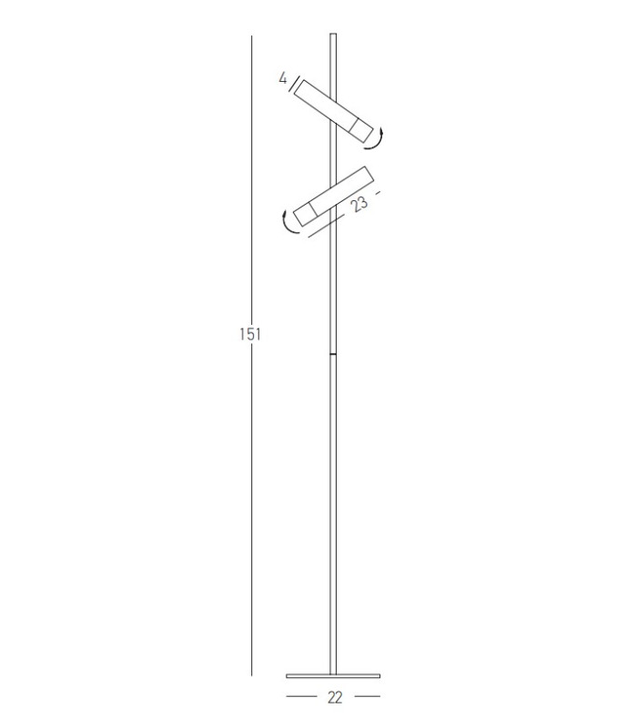 Korys 
Multi Arm Floor Lamp Sandy Black - Gold LED 3000K-3