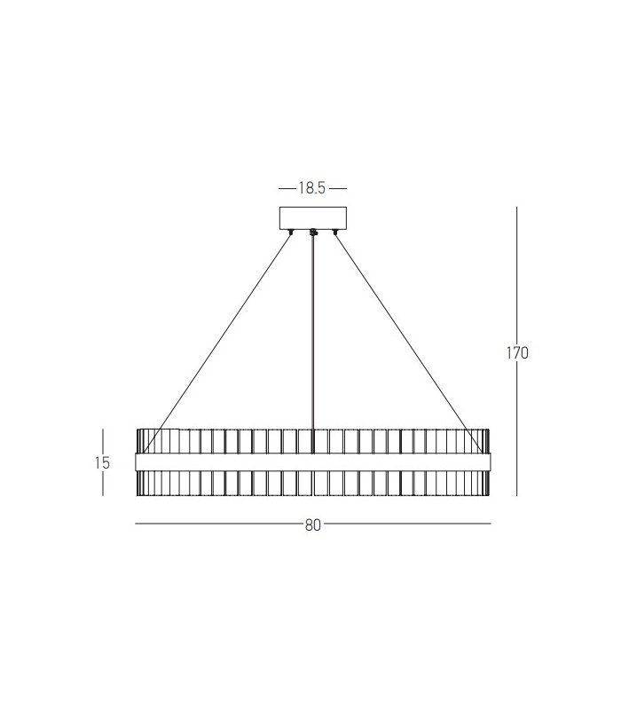 Asgata 80cm Pendant Ceiling Light Gold Matt LED 3000K Dimmable-3