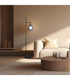 Zambelis Floor Lamp Sandy Black - Black Marble 1xG9 LED-2