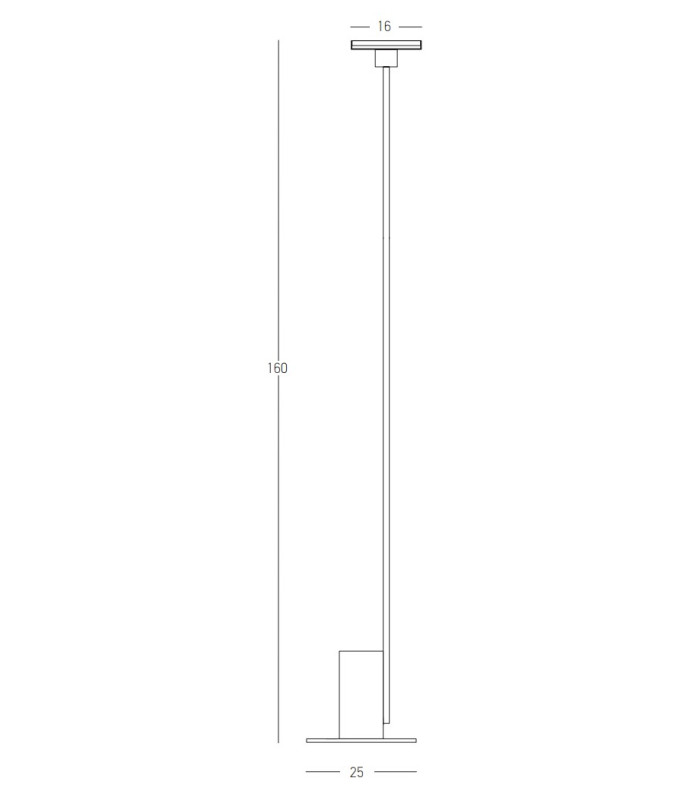 Zambelis Led Integrated Floor Lamp Sandy Black LED 3000K-4
