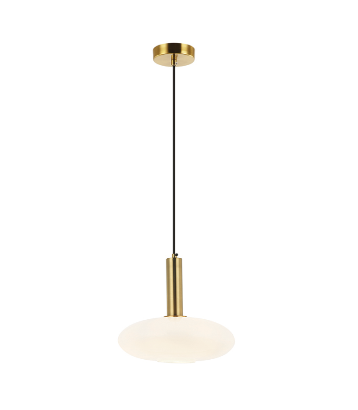 Kyron 30cm Dome Pendant Ceiling Light Gold Matt 1xE27-1
