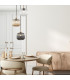 Gournes Cluster Pendant Ceiling Light Clear. Smoked. Champagne Glass Antique Brass 3xE27-2