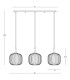 Gournes Bar Pendant Ceiling Light Clear. Smoked. Champagne Glass Antique Brass 3xE27-4