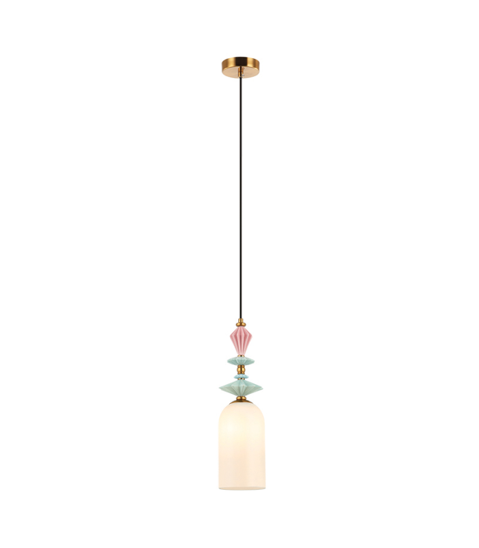 Theros 13cm Slim Pendant Ceiling Light Antique Brass 1xE27 MAX 40W-1