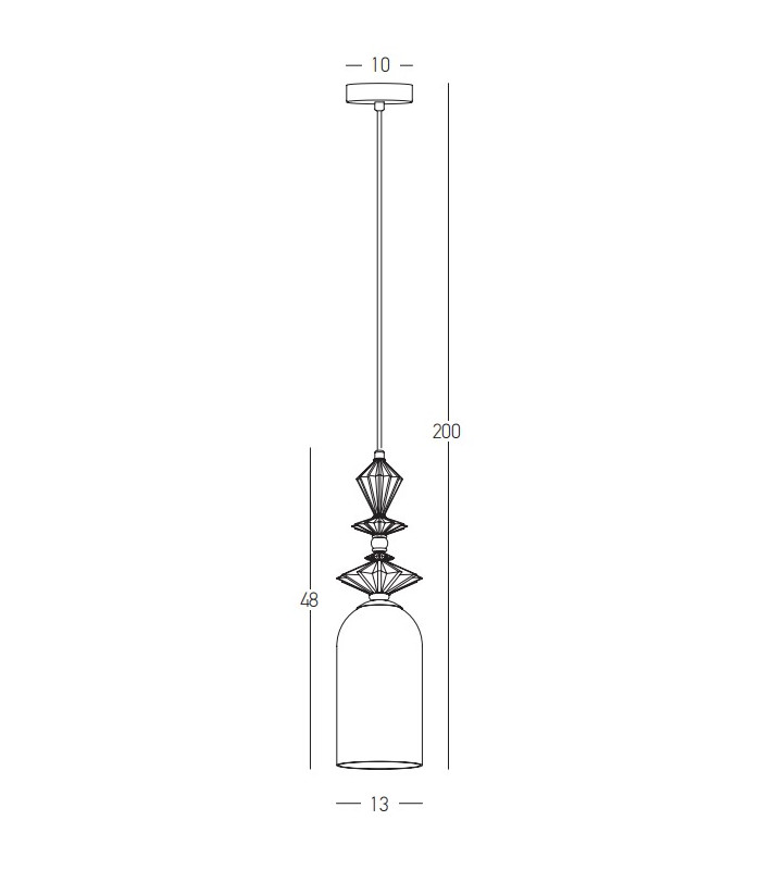 Theros 13cm Slim Pendant Ceiling Light Antique Brass 1xE27 MAX 40W-5