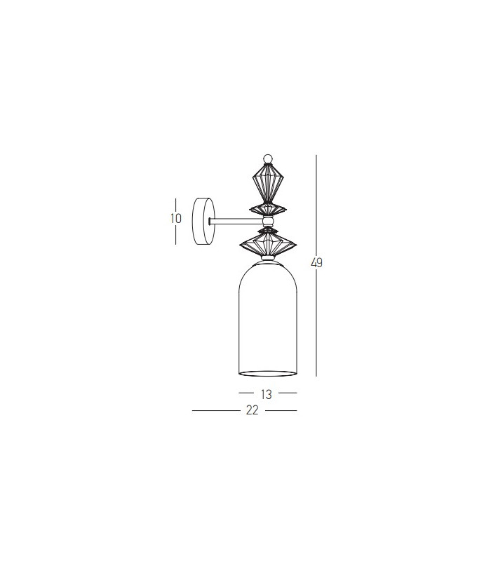 Theros Dome Wall Lamp Antique Brass 1xE27-2