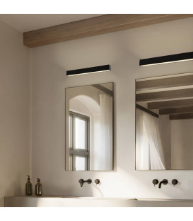 Zambelis 9cm Bathroom Over Mirror Light Black Matt LED 3000K IP44-2
