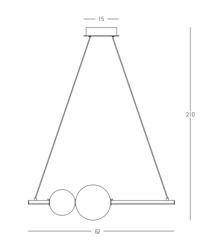 Kallithea 
Bar Pendant Ceiling Light Black Matt - Smoke Glass LED 3000K Dimmable-2
