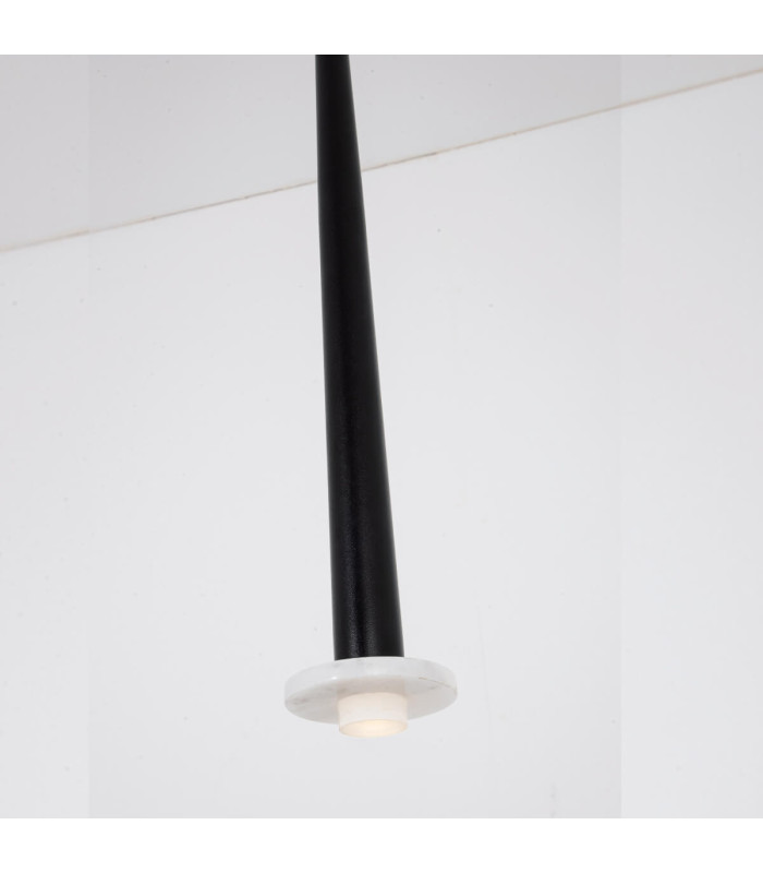Kalofer 
Slim Pendant Ceiling Light Sandy Black - White Marble LED 3000K-2