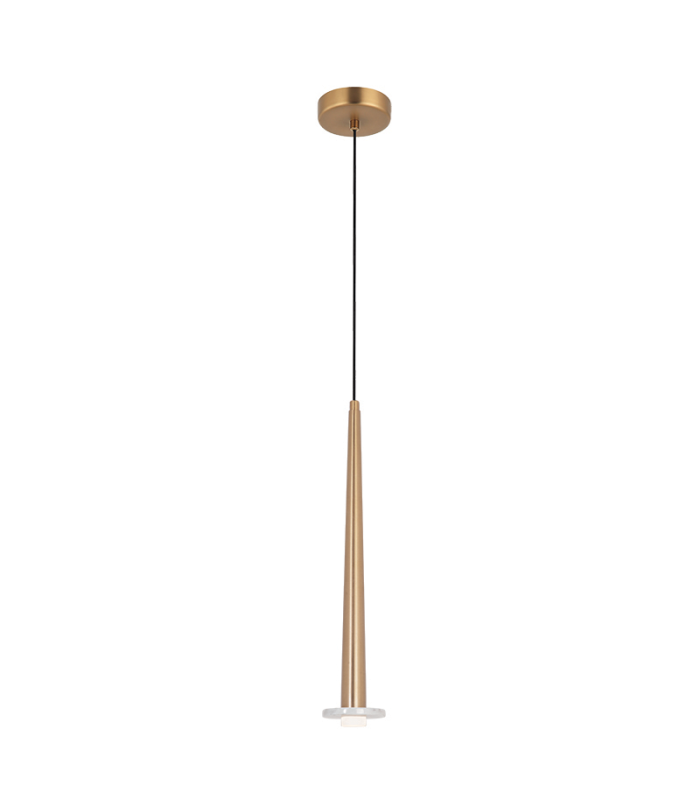 Kalofer 
Slim Pendant Ceiling Light Gold Matt - White Marble LED 3000K-1