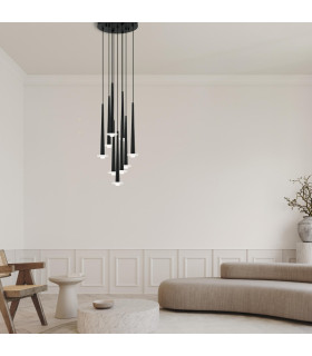 Kalofer 
Cluster Pendant Ceiling Light Sandy Black - White Marble LED 3000K Dimmable-2
