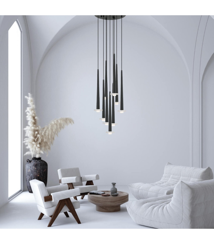 Kalofer 
Cluster Pendant Ceiling Light Sandy Black - White Marble LED 3000K Dimmable-3