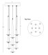 Kalofer 
Cluster Pendant Ceiling Light Sandy Black - White Marble LED 3000K Dimmable-4