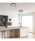 Veyon Flush Ceiling Light Black Matt LED 3000K Dimmable-3