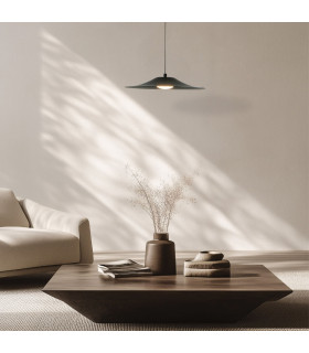 Arthea Dome Pendant Ceiling Light Black Matt LED 3000K-2