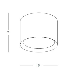 Solyn Surface Mounted Downlight Sandy White LED 3000K-2