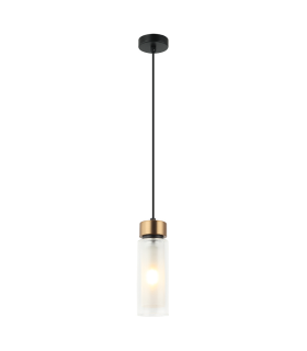 Orvin Slim Pendant Ceiling Light Sandy Black-Antique Brass 1xE14 LED-1