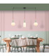 Theros Bar Pendant Ceiling Light Sandy Black - Antique Brass 3xE27-2