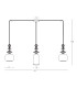 Theros Bar Pendant Ceiling Light Sandy Black - Antique Brass 3xE27-3