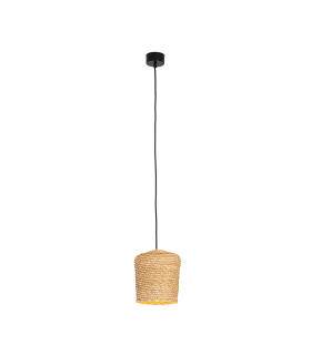 Patras 18cm Dome Pendant Ceiling Light Natural - Sandy Black 1xE27 LED-1