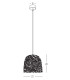 Patras 20cm Dome Pendant Ceiling Light Natural - Sandy Black 1xE27 LED-4