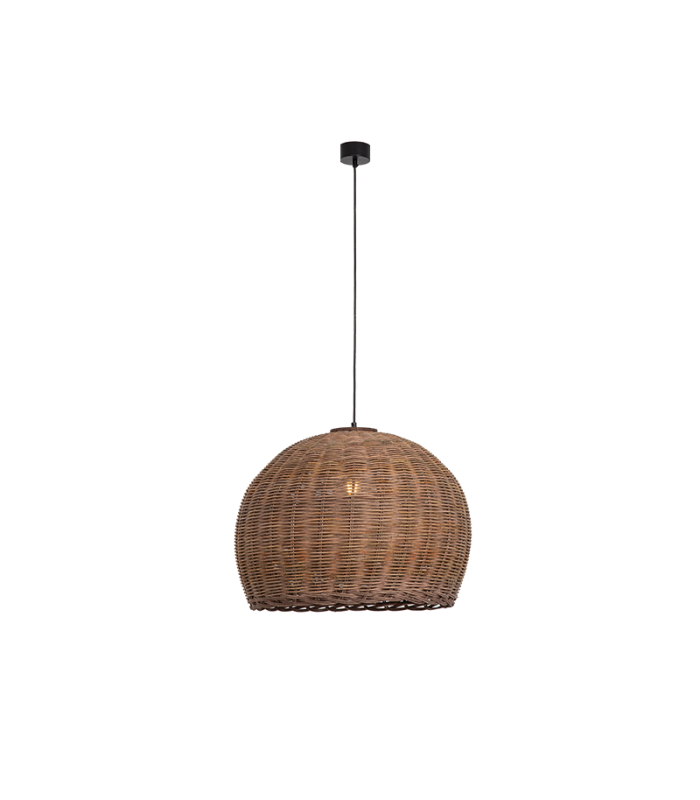 Patras Dome Pendant Ceiling Light Brown - Sandy Black 1xE27 LED-1