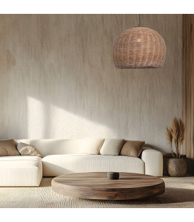Patras Dome Pendant Ceiling Light Brown - Sandy Black 1xE27 LED-2