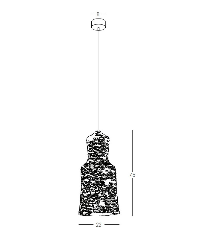 Patras 45cm Dome Pendant Ceiling Light Natural - Sandy Black 1xE27 LED-4