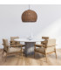 Patras Dome Pendant Ceiling Light Brown - Sandy Black 1xE27 LED-3