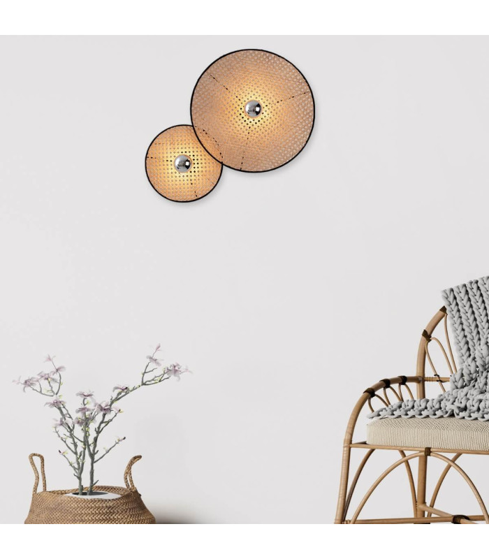 Silikou 40cm Wall Lamp Natural - Sandy Black 1xE27 LED-4