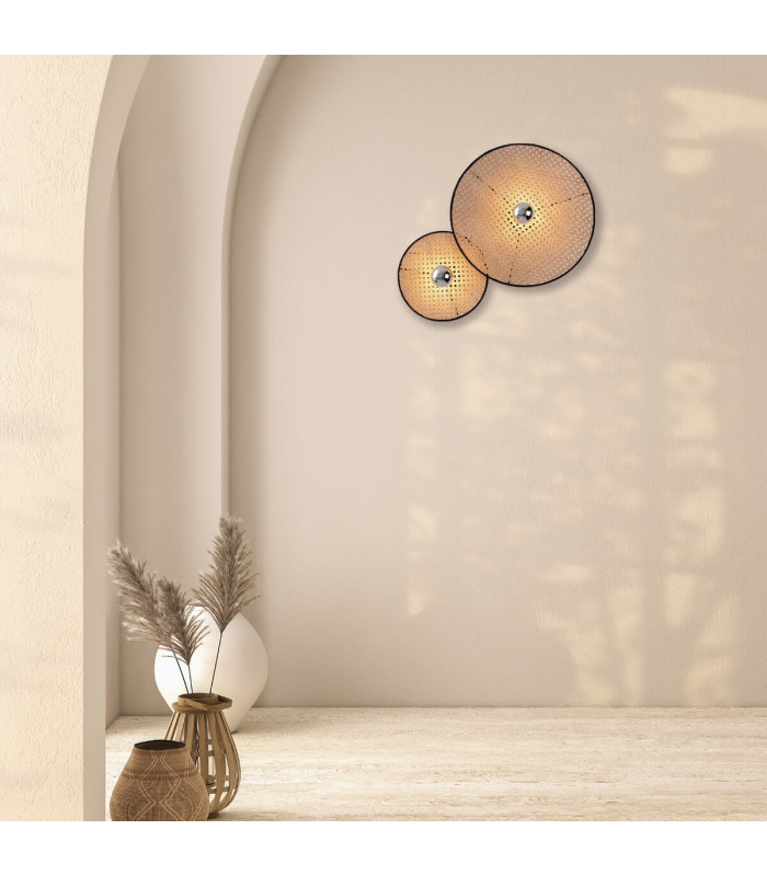 Silikou 25cm Wall Lamp Natural - Sandy Black 1xE27 LED-4