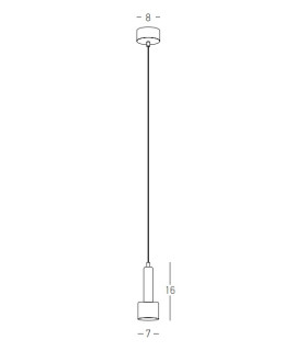 Lyrion 7cm Slim Pendant Ceiling Light Sandy Black LED 3000K-2