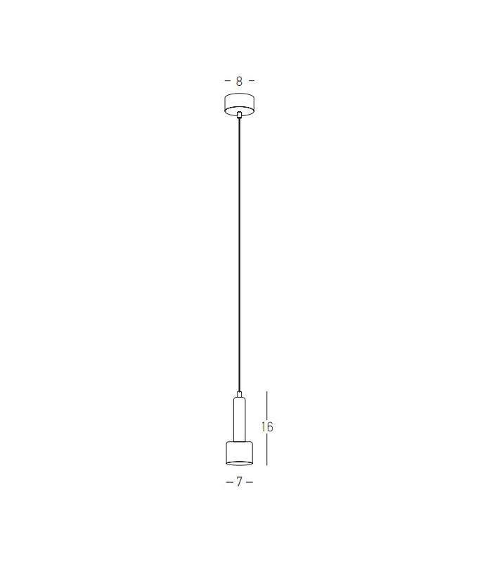 Lyrion 7cm Slim Pendant Ceiling Light Sandy Black LED 3000K-2