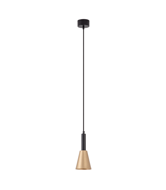 Lyrion 10.5cm Slim Pendant Ceiling Light Sandy Black - Painted Gold LED 3000K-1