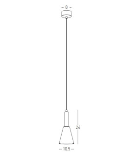 Lyrion 10.5cm Slim Pendant Ceiling Light Sandy Black LED 3000K-2
