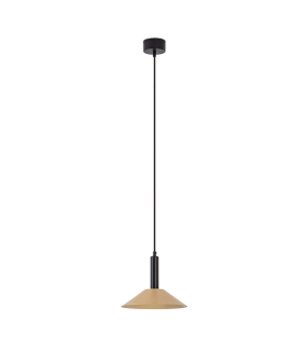 Lyrion 22.5cm Slim Pendant Ceiling Light Sandy Black - Painted Gold LED 3000K-1