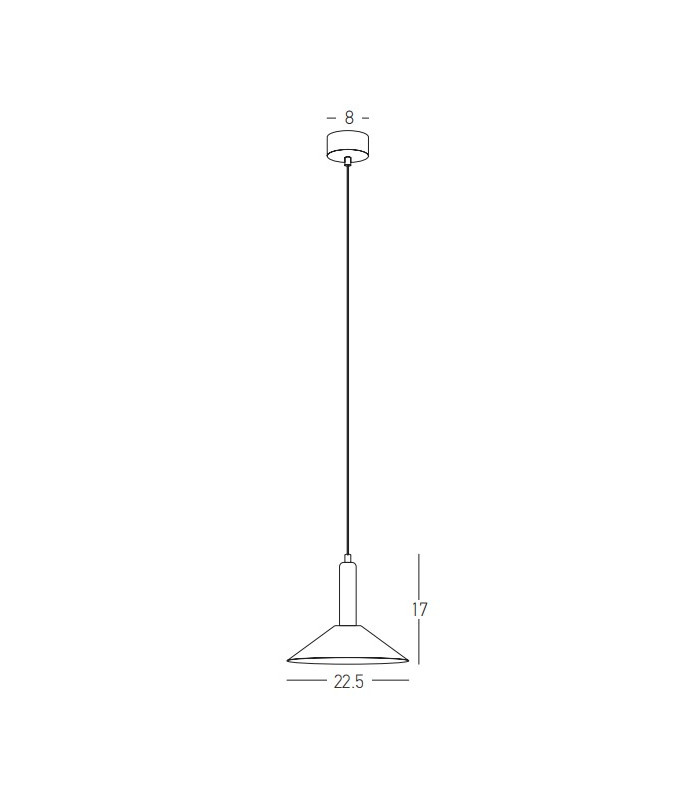 Lyrion 22.5cm Slim Pendant Ceiling Light Sandy Black LED 3000K-2