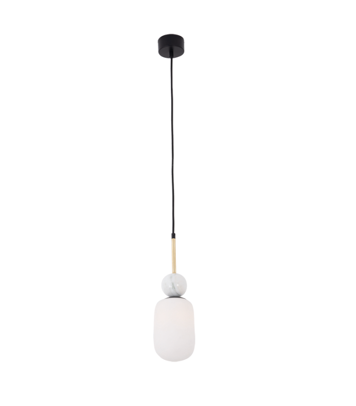 Berovo Slim Pendant Ceiling Light Black Matt - Gold Matt 1xE27 - Driver Not Included-1