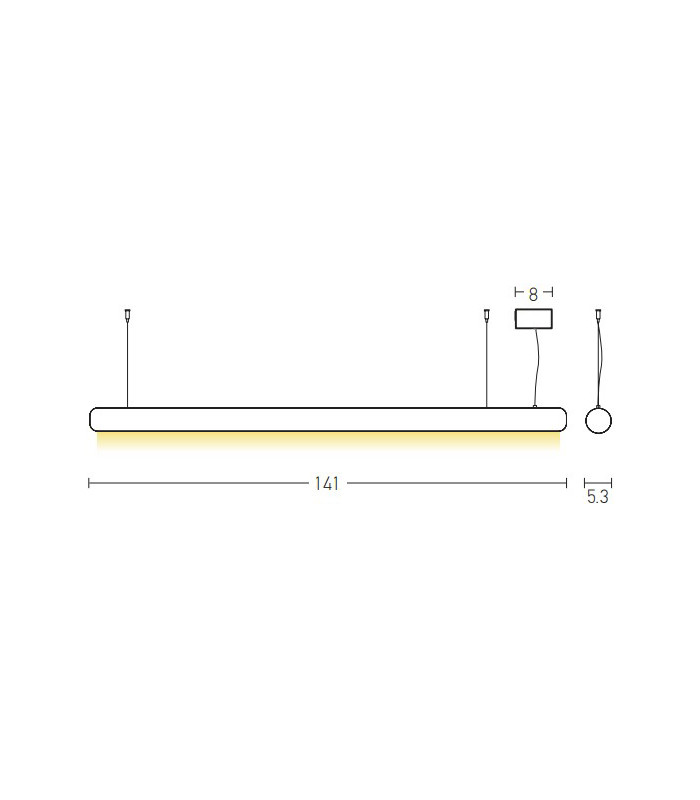 Kardama 
Bar Pendant Ceiling Light Painted Bronze LED 3000K-4