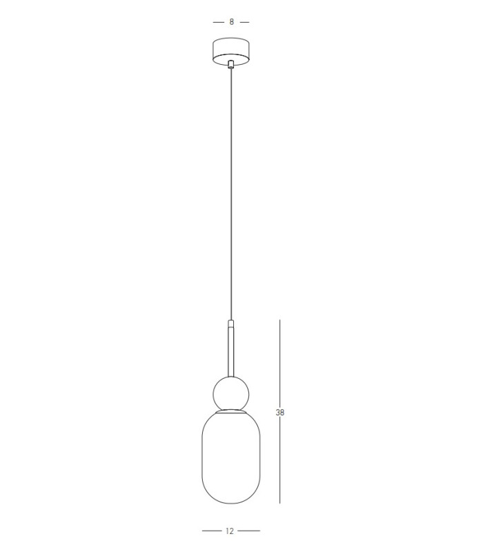 Berovo Slim Pendant Ceiling Light Black Matt - Gold Matt 1xE27 - Driver Not Included-3