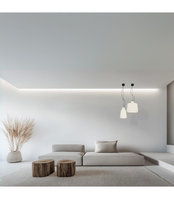 Berovo 28cm Dome Pendant Ceiling Light White Matt 1xE27-2