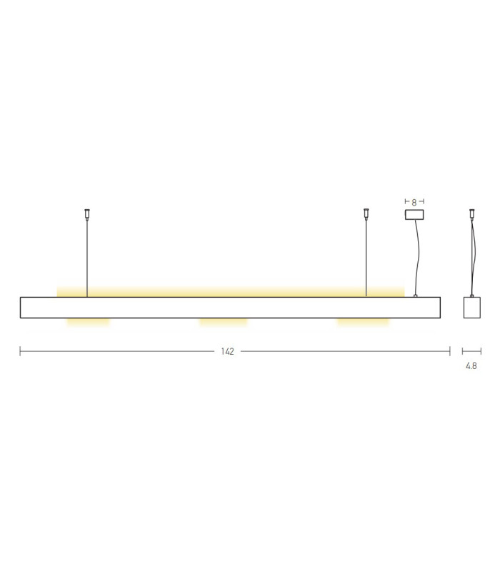 Kardama 
Bar Pendant Ceiling Light Painted Bronze - Painted Gold LED 3000K-4
