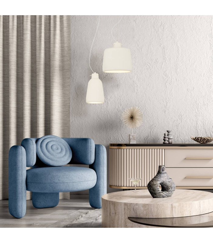Berovo 28cm Dome Pendant Ceiling Light White Matt 1xE27-3